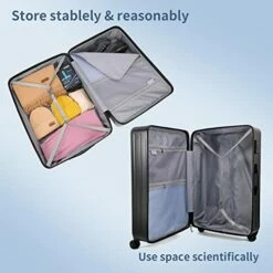 TydeCkare 20 Inch Carrry On Luggage With Front Zipper Pocket, 45L, Lightweight ABS+PC Hardshell Suitcase With TSA Lock & Spinner Silent Wheels, Convenient For Business Trips, Black 18 TydeCkare 20 Inch Carrry On Luggage With Front Zipper Pocket, 45L, Lightweight ABS+PC Hardshell Suitcase With TSA Lock & Spinner Silent Wheels, Convenient For Business Trips, Black -TRAVELPRO Sales 41P5UZnFcvL