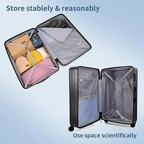 TydeCkare 20 Inch Carrry On Luggage With Front Zipper Pocket, 45L, Lightweight ABS+PC Hardshell Suitcase With TSA Lock & Spinner Silent Wheels, Convenient For Business Trips, Black 10 TydeCkare 20 Inch Carrry On Luggage With Front Zipper Pocket, 45L, Lightweight ABS+PC Hardshell Suitcase With TSA Lock & Spinner Silent Wheels, Convenient For Business Trips, Black - Image 8