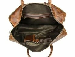 Leather Castle Genuine Vintage Men’s Duffel Sports Gym, Travel, Carry-on Luggage Bag, Light Brown -TRAVELPRO Sales 41PF 0p5BL