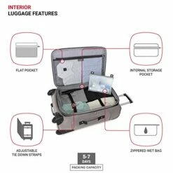 SwissGear Sion Softside Expandable Luggage, Pewter, Checked-Medium 25-Inch -TRAVELPRO Sales 41PGEzaHjnL