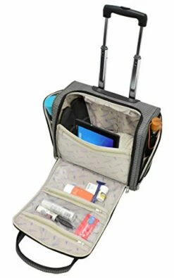 London Fog Knightsbridge II 15" 2-Wheel Under The Seat Bag, Grey Sapphire Plaid 9 London Fog Knightsbridge II 15" 2-Wheel Under The Seat Bag, Grey Sapphire Plaid -TRAVELPRO Sales 41Q8ZYrxv4L