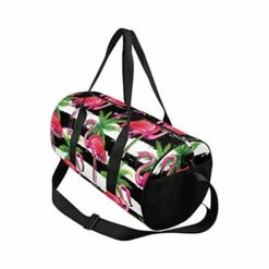INTERESTPRINT Tropical Flamingo And Palm Tre Travel Duffel Bag, Waterproof Bag -TRAVELPRO Sales 41QLABMmRBL