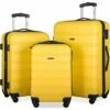 Merax Travelhouse Luggage Set 3 Piece Expandable Lightweight Spinner Suitcase (Yellow) -TRAVELPRO Sales 41Q jSHzkL