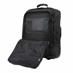Cabin Max️ - Quebec Hybrid Rolling Backpack With Wheels - Carry On Luggage 22x14x9 Zip Out Backpack Straps - Perfect For Most Major American Airlines (Black) -TRAVELPRO Sales 41Qow8ks3HL