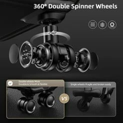 SHOWKOO Luggage Sets 3 Piece Softside Expandable Lightweight Durable Suitcase Sets Double Spinner Wheels TSA Lock Black (20in/24in/28in) -TRAVELPRO Sales 41R95hS4bzL