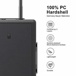 LEVEL8 Luminous Textured Medium Checked Luggage, 24” Hardshell Suitcase, Lightweight PC Textured Hardside Spinner Trolley For Luggage, TSA Approved Checked Luggage With 8 Spinner Wheels, Dark Grey, 24-Inch Checked-In 16 LEVEL8 Luminous Textured Medium Checked Luggage, 24” Hardshell Suitcase, Lightweight PC Textured Hardside Spinner Trolley For Luggage, TSA Approved Checked Luggage With 8 Spinner Wheels, Dark Grey, 24-Inch Checked-In -TRAVELPRO Sales 41SA OzY5TL