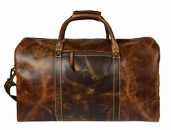 Leather Castle Genuine Vintage Men’s Duffel Sports Gym, Travel, Carry-on Luggage Bag, Light Brown -TRAVELPRO Sales 41Sbl4AwstL