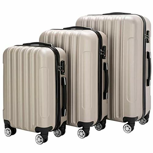 3 Pieces ABS Luggage Sets Trolley Case, Large Capacity Multifunctional Traveling Suitcase Hardshell With Spinner Wheel And Coded Lock, 20" & 24" & 28" (Champagne) 6 3 Pieces ABS Luggage Sets Trolley Case, Large Capacity Multifunctional Traveling Suitcase Hardshell With Spinner Wheel And Coded Lock, 20" & 24" & 28" (Champagne) - Image 4