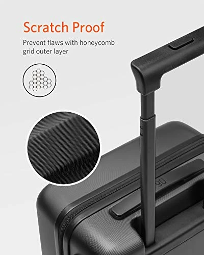 NINETYGO Carry On Luggage 22x14x9 With Spinner Wheels, 100% Polycarbonate Hardside Luggage, Carry On Suitcase With TSA Lock For Travel, Super Durability & Slim Simplistic Design (20-Inch Black) 5 NINETYGO Carry On Luggage 22x14x9 With Spinner Wheels, 100% Polycarbonate Hardside Luggage, Carry On Suitcase With TSA Lock For Travel, Super Durability & Slim Simplistic Design (20-Inch Black) - Image 3