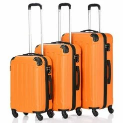 SSLine 3 Piece Luggage Sets Hardshell Spinner Luggages Swivel Wheels Suitcase Portable Rolling Trolley Case - 20" 24" 28" Spinner Suitcases Orange 19 SSLine 3 Piece Luggage Sets Hardshell Spinner Luggages Swivel Wheels Suitcase Portable Rolling Trolley Case - 20" 24" 28" Spinner Suitcases Orange -TRAVELPRO Sales 41TokjqX4KL