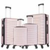 4 Piece Luggage Sets, Expandable Hardshell ABS Luggage Sets With TSA Lock Spinner Wheels Travel Suitcases Set (4 PCS, TSA Lock+Expandable, Rose Gold) -TRAVELPRO Sales 41TzRYST0vL