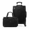 Travelpro Runway 2-piece Luggage Set, Carry On Softside Expandable 4-Wheel Spinner Suitcase & Carry On UnderSeat Luggage Soft Tote Bag, Men And Women, Black -TRAVELPRO Sales 41U ZwosQL