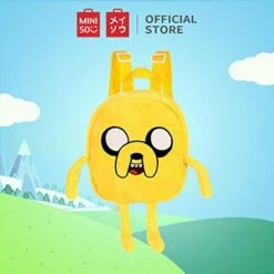 MINISO Adventure Time Backpack Cute Bag For Boy Girls Zipper School Picnic Bag, Yellow Jake -TRAVELPRO Sales 41U48EqNGtL