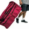Gothamite 36-inch Rolling Duffle Bag With Wheels | Luggage Bag | Hockey Bag | XL Duffle Bag With Rollers | Heavy Duty 1200D Polyester (Fuchsia)