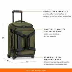 Briggs & Riley ZDX Upright Rolling Duffel Bag, Hunter, Carry-On 21-Inch -TRAVELPRO Sales 41V9315PZhL