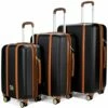 BADGLEY MISCHKA Mia 3 Piece Expandable Retro Luggage Set (Black) -TRAVELPRO Sales 41V nY5ceIL