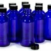 Vivaplex, 12, Cobalt Blue, 4 Oz Glass Bottles, With Lids