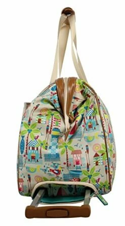 Lily Bloom Luggage Designer Pattern Suitcase Wheeled Duffel Carry On Bag (14in, Beach House) -TRAVELPRO Sales 41W7YBRSZlL