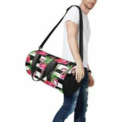 INTERESTPRINT Tropical Flamingo And Palm Tre Travel Duffel Bag, Waterproof Bag -TRAVELPRO Sales 41W8VERZgwL