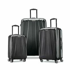 Samsonite Centric 2 Hardside Expandable Luggage With Spinner Wheels, Black, 3-Piece Set (20/24/28)