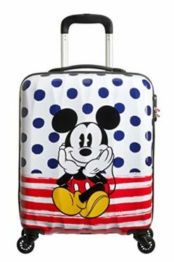 American Tourister Disney Legends - Spinner S - Kids Luggage, 55 Cm, 36 L, Multicolour (Mickey Dots) -TRAVELPRO Sales 41WrfDnwTaL