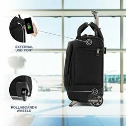 Travelpro Crew Versapack Rolling Underseat Carry-on, Jet Black -TRAVELPRO Sales 41XCw7FZTJL