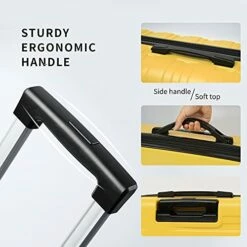 Flieks Luggage Sets TSSA 3 Piece Spinner Suitcase Lightweight 20 24 28 Inch (Yellow) -TRAVELPRO Sales 41XHgz6LRAL