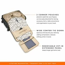 Briggs & Riley Baseline Garment Bags, Black, Carry-On Upright -TRAVELPRO Sales 41XT66EkMZL