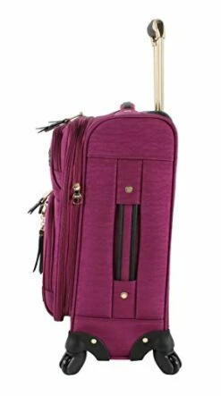 Steve Madden Designer Luggage Collection - Lightweight Softside Expandable Suitcase For Men & Women - Durable 20 Inch Carry On Bag With 4-Rolling Spinner Wheels (Peek-A-Boo Purple) -TRAVELPRO Sales 41XcgkFUdlL