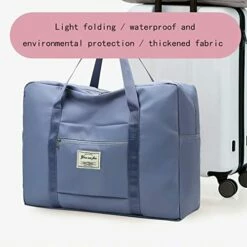 Portable Travel Duffel Bag, Large Capacity Foldable Tote Shoulder Bag, Lightweight Waterproof Carry On Luggage Sport Gym Bag (Light Blue) -TRAVELPRO Sales 41XhEaHJ3TL