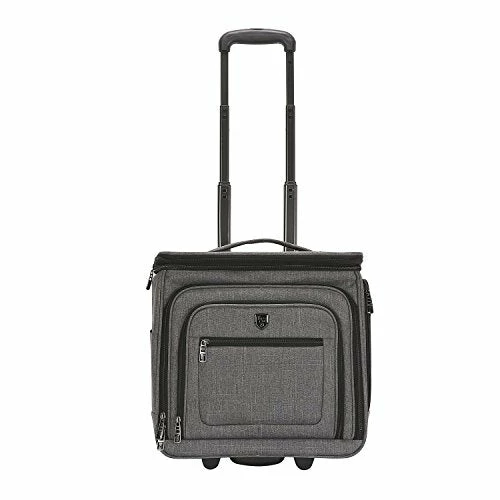 Travelers Club Luggage 16" Top Expandable Rolling Underseater W/USB Port, Dark Gray Suitcase, 16 Travelers Club Luggage 16" Top Expandable Rolling Underseater W/USB Port, Dark Gray Suitcase, - Image 14