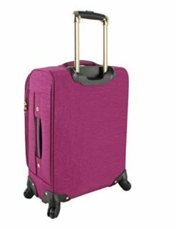Steve Madden Designer Luggage Collection - Lightweight Softside Expandable Suitcase For Men & Women - Durable 20 Inch Carry On Bag With 4-Rolling Spinner Wheels (Peek-A-Boo Purple) -TRAVELPRO Sales 41Z0yuYZ6DL