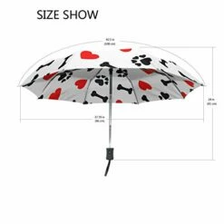 XLING Automatic Umbrellas Love Animal Dog Paw Print Anti-Slip Windproof Compact Rain Umbrella For Women Men -TRAVELPRO Sales 41ZLycJgDkL