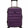 Rockland Melbourne Hardside Expandable Spinner Wheel Luggage, Purple, Carry-On 20-Inch