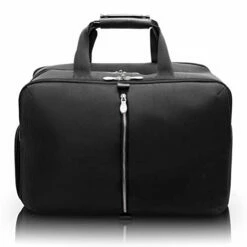 McKleinUSA Avondale, 1680D Ballistic Nylon With Leather Trim, 22" Nylon, Triple Compartment, Carry-All, Travel, Laptop Duffel, Black (78905)