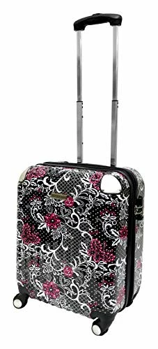 KARRIAGE-MATE Hardside Carryon Expandable Luggage With Spinner Wheels, TSA Lock (Paisley And Butterfly)
