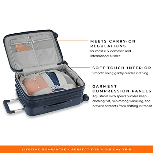 Briggs & Riley Sympatico Hardside International Spinner Luggage, Matte Navy, 21-Inch Carry-On 19 Briggs & Riley Sympatico Hardside International Spinner Luggage, Matte Navy, 21-Inch Carry-On - Image 17