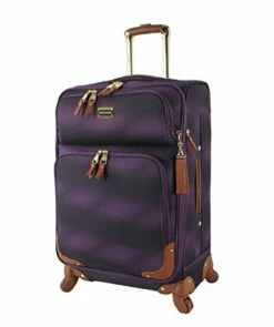 Steve Madden Designer Luggage Collection - 3 Piece Softside Expandable Lightweight Spinner Suitcase Set - Travel Set Includes 20 Inch Carry On, 24 Inch & 28-Inch Checked Suitcases (Shadow Purple) -TRAVELPRO Sales 41aG5YAY L