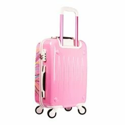 AO WEI LA OW Tourist Luggage Carry On Luggage With Spinner Wheels Rolling Suitcase For Women And Girls, Ascending Gardens Flowers (Pink ,20 Inch) -TRAVELPRO Sales 41anyiyaBtL
