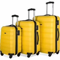 Merax Expandable Luggage Sets With TSA Locks, 3 Piece Lightweight Spinner Suitcase Set (Yellow) 17 Merax Expandable Luggage Sets With TSA Locks, 3 Piece Lightweight Spinner Suitcase Set (Yellow) -TRAVELPRO Sales 41cF8j68g4L