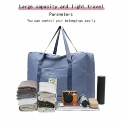 Portable Travel Duffel Bag, Large Capacity Foldable Tote Shoulder Bag, Lightweight Waterproof Carry On Luggage Sport Gym Bag (Light Blue) -TRAVELPRO Sales 41cKh6NTVZL