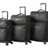 Lucas Designer Luggage Collection - 3 Piece Softside Expandable Ultra Lightweight Spinner Suitcase Set - Travel Set Includes 20 Inch Carry On, 24 Inch & 28 Inch Checked Suitcases (Black) -TRAVELPRO Sales 41cOrJVtnOL