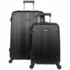 Kenneth Cole Reaction Out Of Bounds Luggage Collection Lightweight Durable Hardside 4-Wheel Spinner Travel Suitcase Bags, Midnight Black, 2-Piece Set (20" & 28") -TRAVELPRO Sales 41cVMVC3vsL