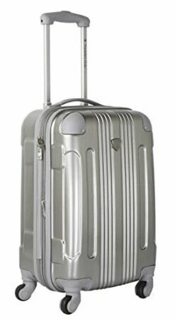 Travelers Club Polaris Hardside Metallic Spinner Luggage, Silver, Carry-On 20-Inch -TRAVELPRO Sales 41crbZOw8eL