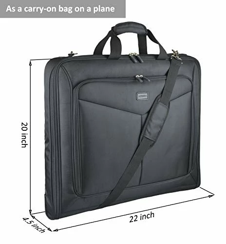 Foldable Carry On Garment Bag Fit 3 Suits, 44-inch Suit Bag For Travel And Business Trips With Shoulder Strap 4 Foldable Carry On Garment Bag Fit 3 Suits, 44-inch Suit Bag For Travel And Business Trips With Shoulder Strap - Image 2