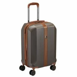 DELSEY Paris 40314880506 First Class Expandable Luggage With Spinner Wheels, Chocolate, Carry-On 21-Inch