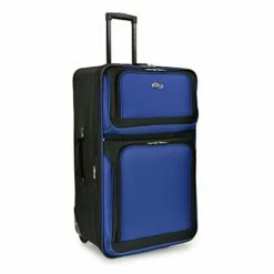 U.S. Traveler New Yorker Lightweight Softside Expandable Travel Rolling Luggage Set, Blue, 4-Piece (15/21/25/29) 29 U.S. Traveler New Yorker Lightweight Softside Expandable Travel Rolling Luggage Set, Blue, 4-Piece (15/21/25/29) -TRAVELPRO Sales 41dVVgoabCL
