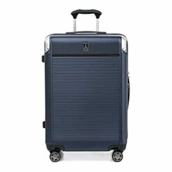 Travelpro Platinum Elite Hardside Expandable Spinner Wheel Luggage TSA Lock Hard Shell Polycarbonate Suitcase, True Navy Blue, Checked-Medium 25-Inch