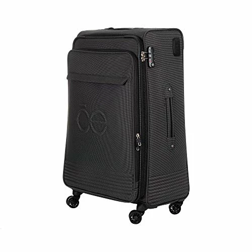 Cloe Checked Large 28 Inch Luggage With 360º-spinner Wheels In Black Color 5 Cloe Checked Large 28 Inch Luggage With 360º-spinner Wheels In Black Color - Image 3