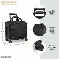 Briggs & Riley Baseline-Softside Cabin Spinner Bag, Black, Underseater 16-Inch -TRAVELPRO Sales 41eVkmae0 L